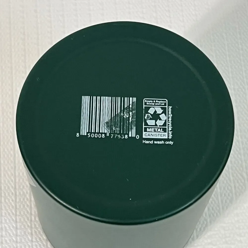AG1 Athletic Greens Stainless Steel Canister 1TBSP Scoop Green Empty Container